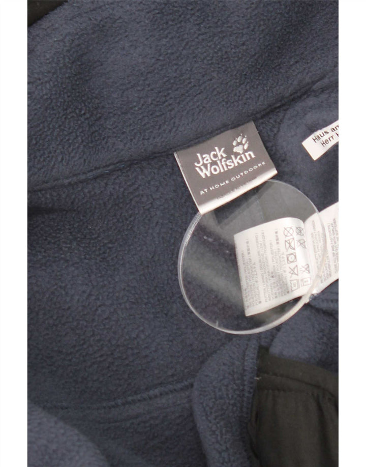 Giacca a vento con cappuccio da uomo Jack Wolfskin UK 48 2XL poliestere blu navy