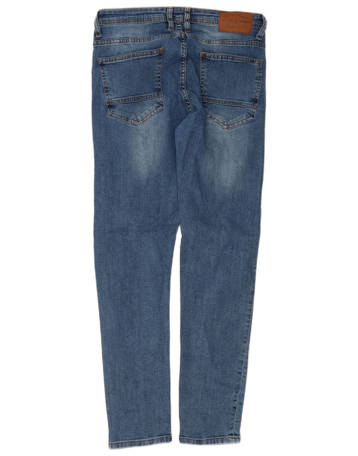 Jeans slim da uomo Zara EU 42 Large W32 L29 Cotone blu