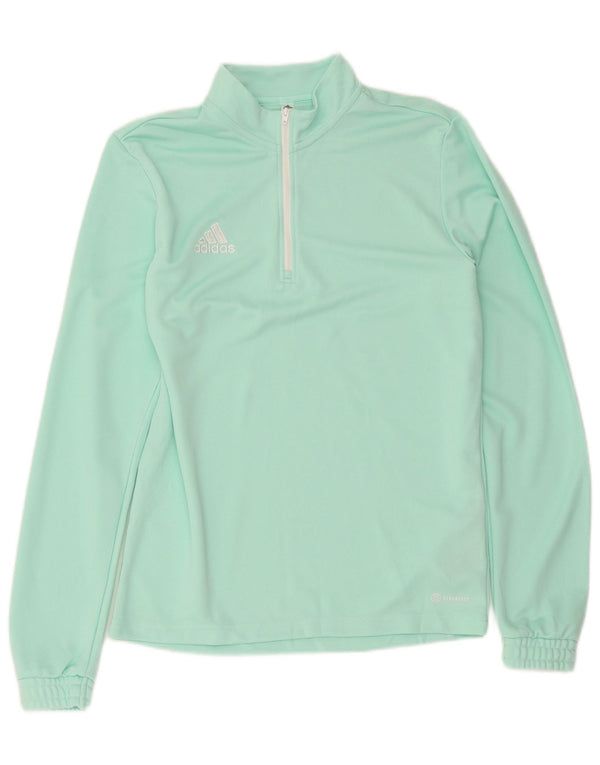 Adidas Uomo Aeroready Zip Collo Top Manica Lunga Verde Medio Sport