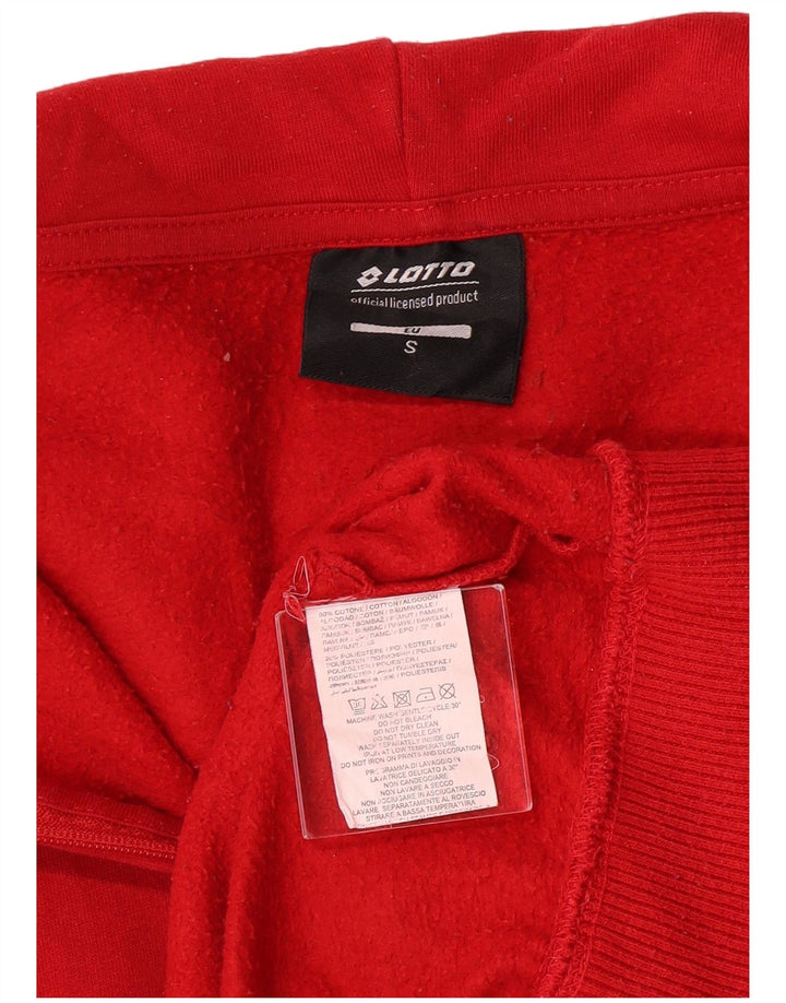 Maglione con cappuccio e zip grafica da uomo Lotto piccolo in cotone rosso