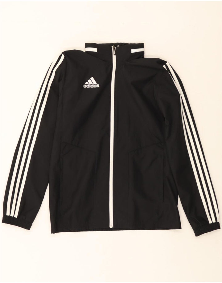 ADIDAS Boys Tracksuit Top Jacket 13-14 Years Black Polyester Vintage Adidas and Second-Hand Adidas from Messina Hembry 