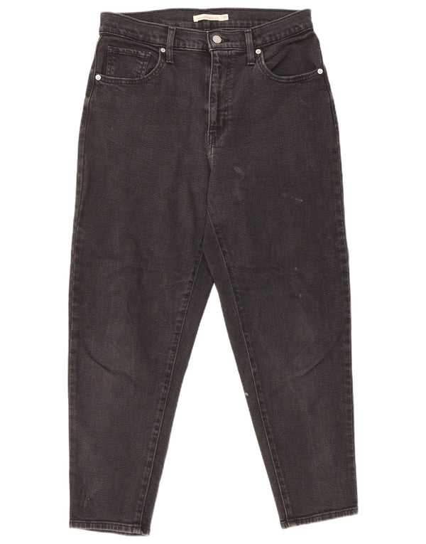 Levi's Women's Mom Jean Jeans affusolati a vita alta W30 L27 cotone nero