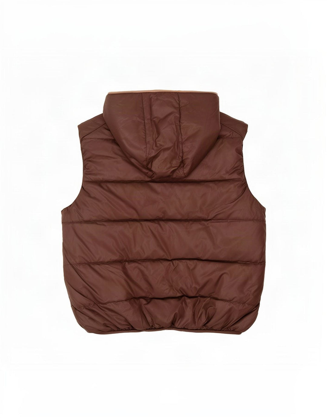 Gilet imbottito con cappuccio Zara per ragazzi 13-14 anni, grande, in poliestere marrone