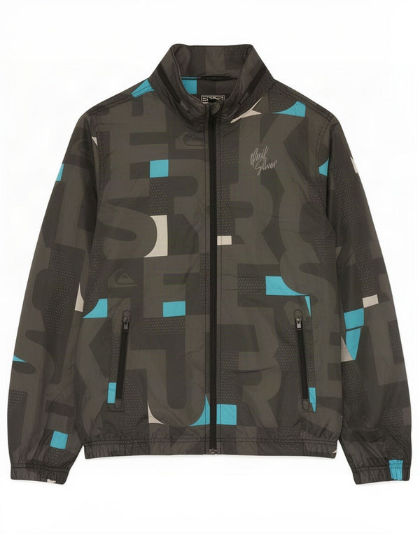 Giacca antipioggia Quiksilver da ragazzo con grafica con cappuccio 13-14 anni in poliestere kaki