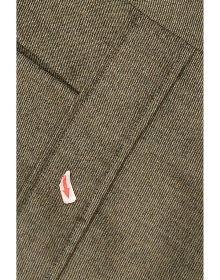 Giacca blazer vintage da uomo a 3 bottoni UK 38 color block color kaki medio