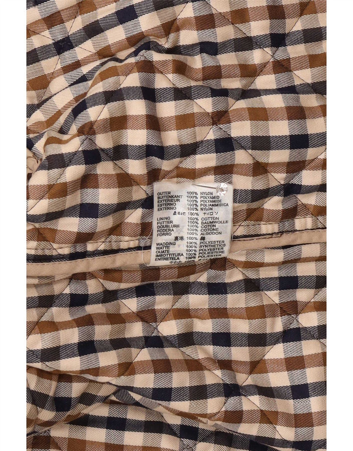Giacca trapuntata da donna Aquascutum UK 16 grande nylon marrone
