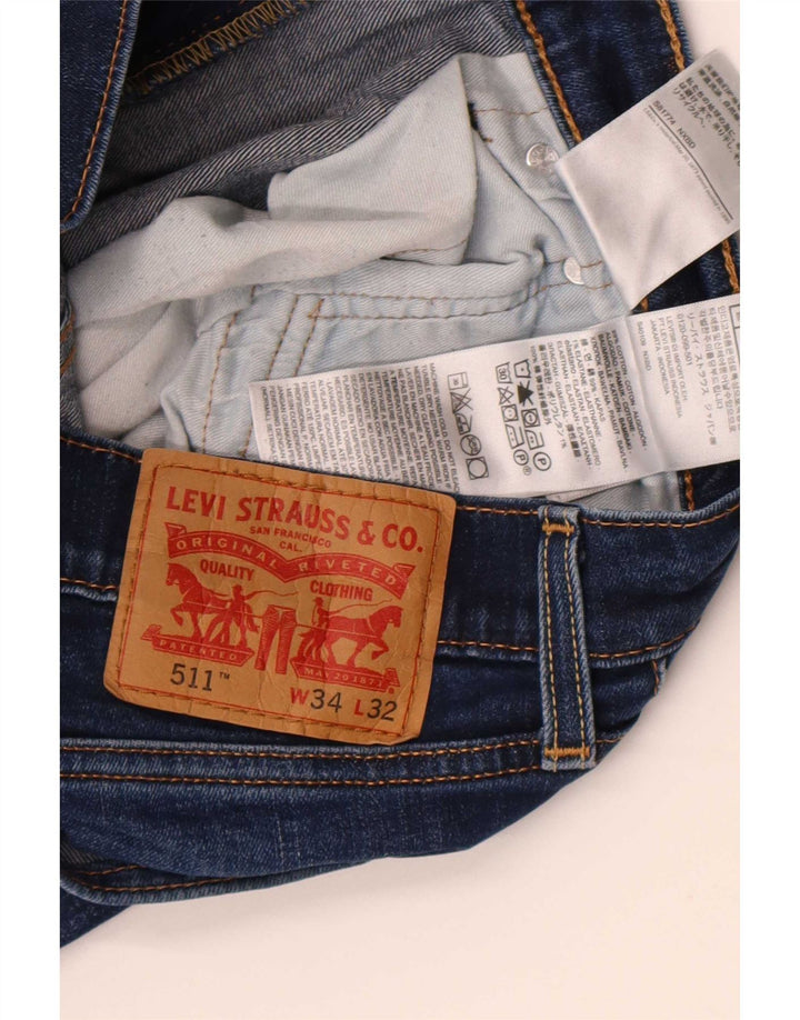 Jeans Levi's Uomo 511 Slim W34 L32 Cotone Blu