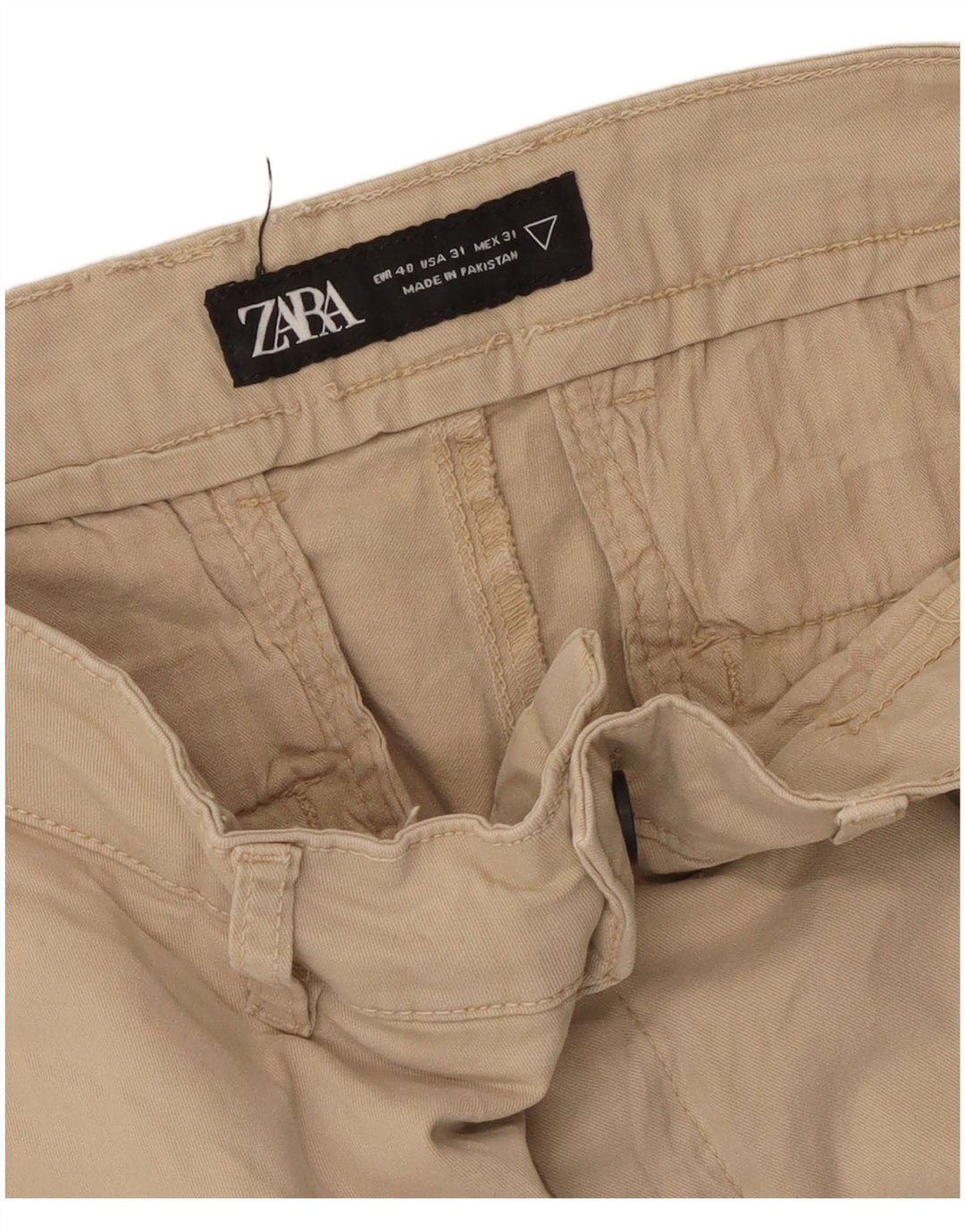 Pantaloni chino slim da uomo Zara EU 40 medi W31 L29 Beige