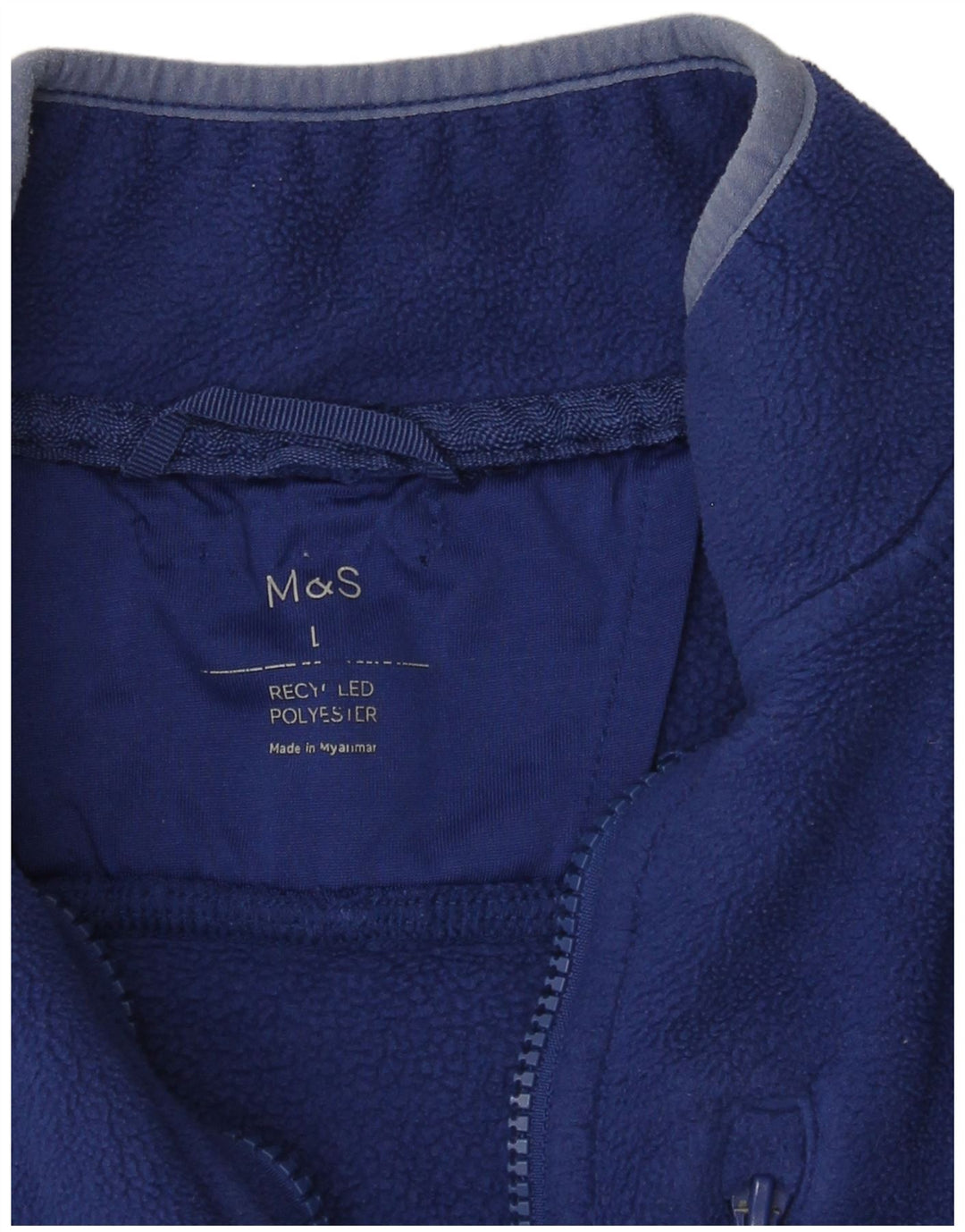 Giacca in pile da donna Marks & Spencer UK 16 grande poliestere blu