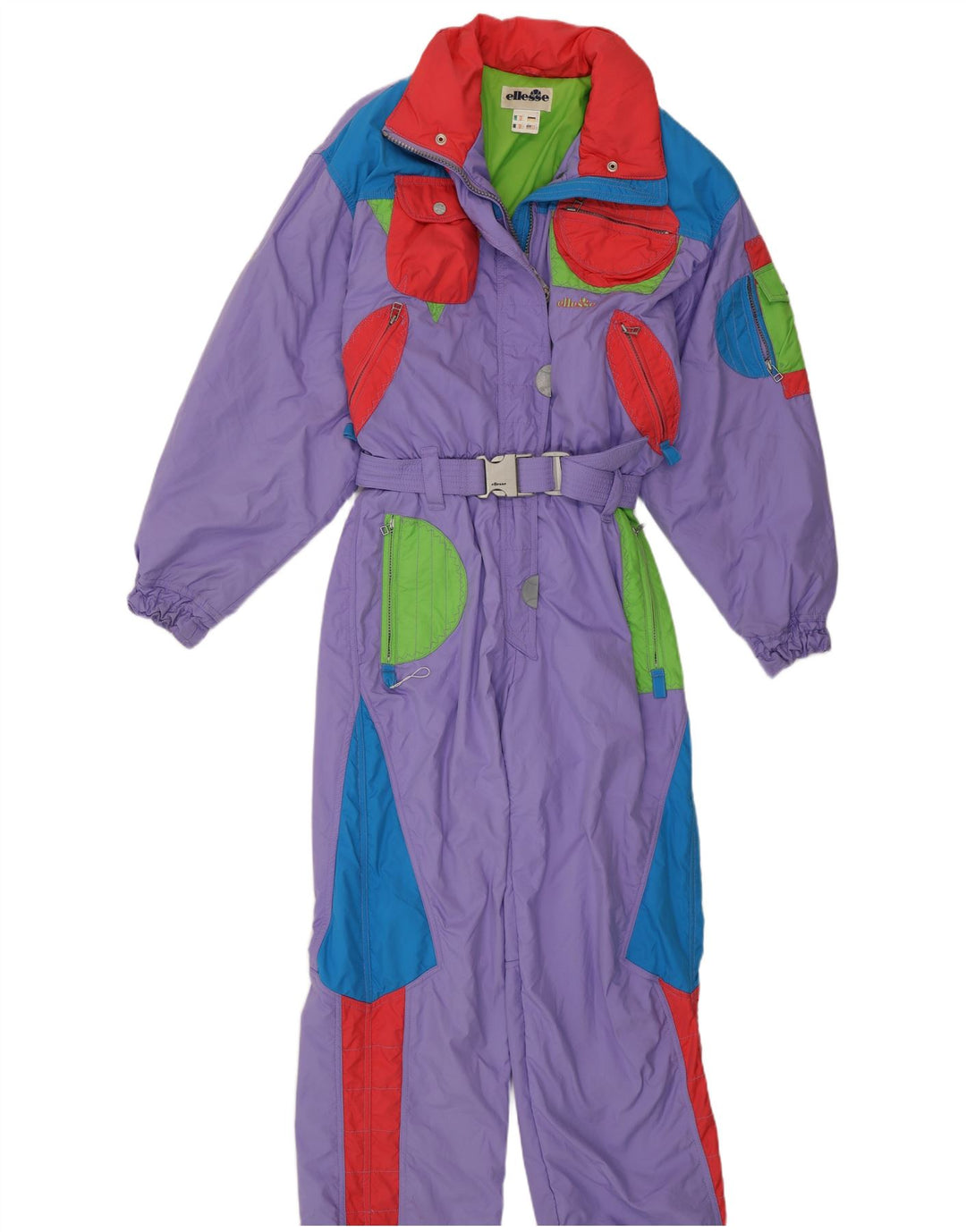 Tuta da sci da donna Ellesse IT 44 Poliestere color block viola medio