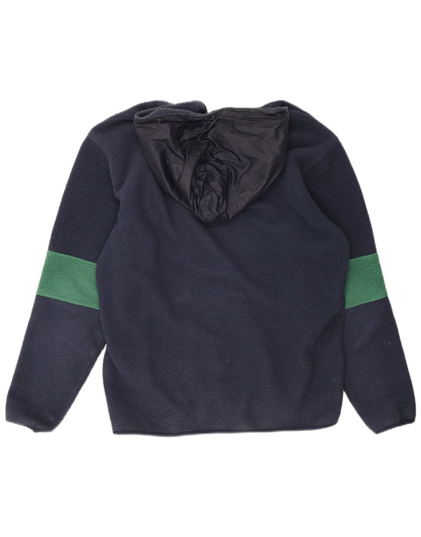 Maglione in pile con cappuccio da uomo Tommy Hilfiger grande color block blu navy