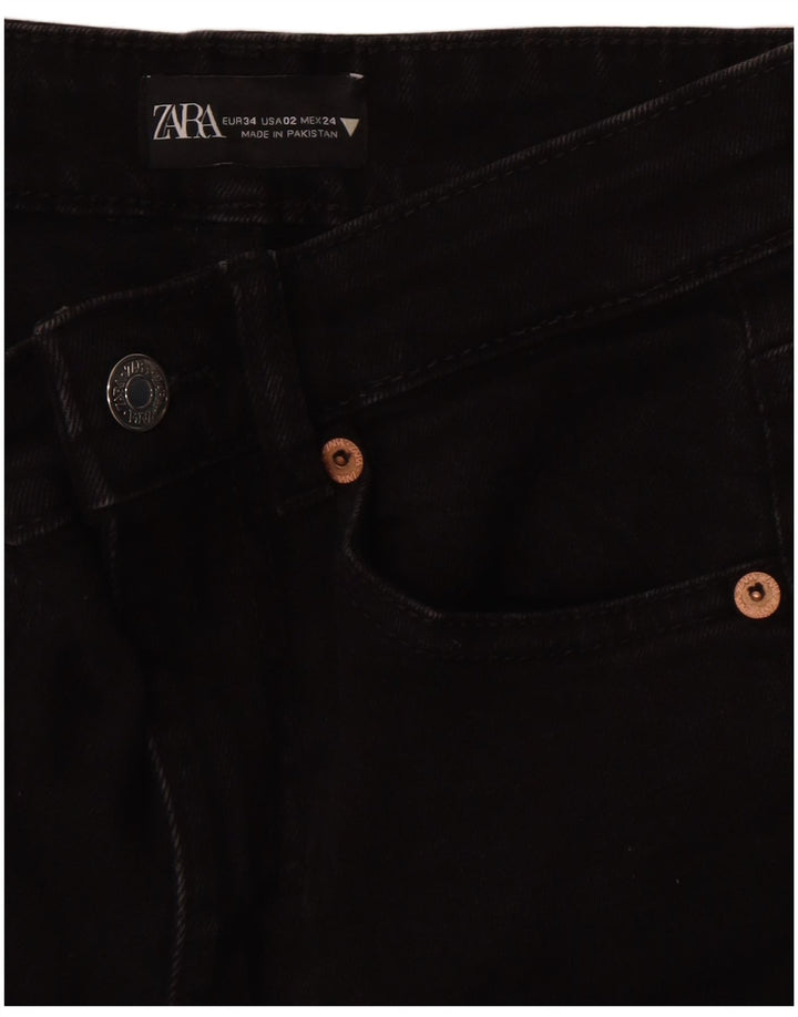 Jeans Bootcut da donna Zara EU 34 2XS W24 L25 Nero
