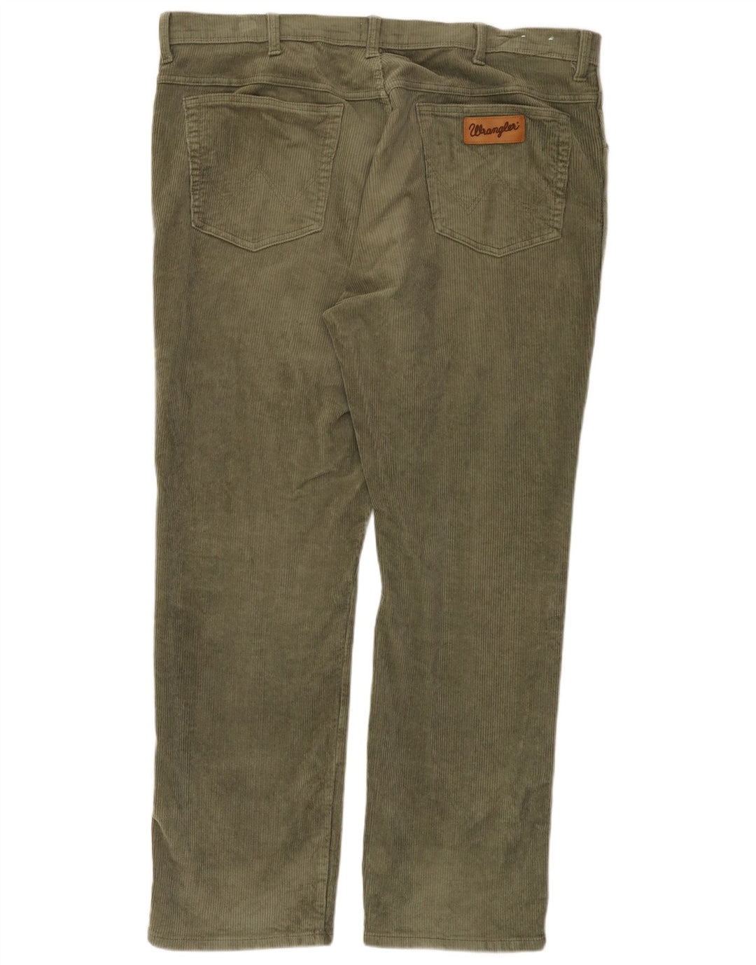 WRANGLER Pantaloni dritti da uomo in velluto a coste Texas W42 L32 cotone kaki