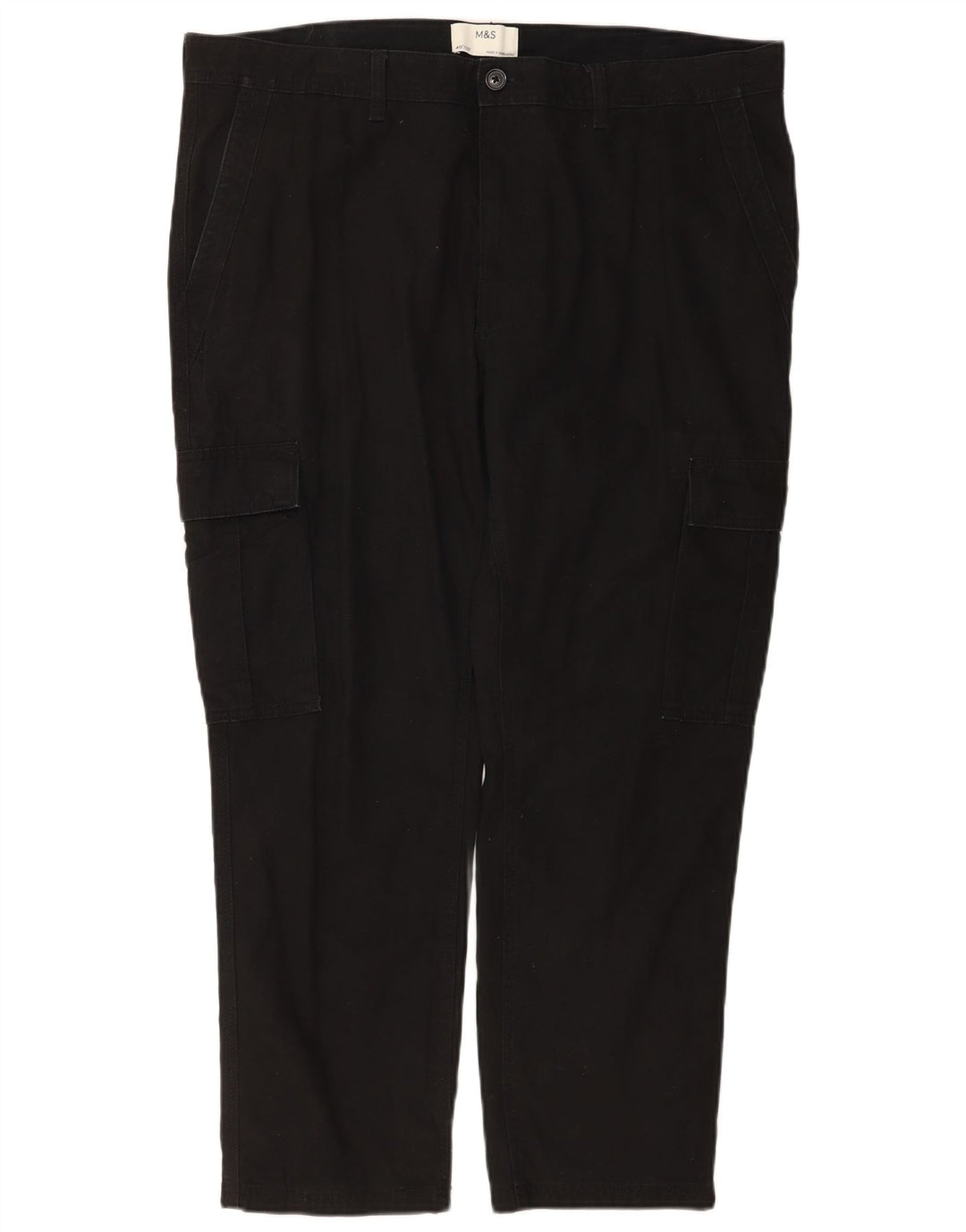 Pantaloni cargo slim da uomo Marks & Spencer W40 L29 cotone nero