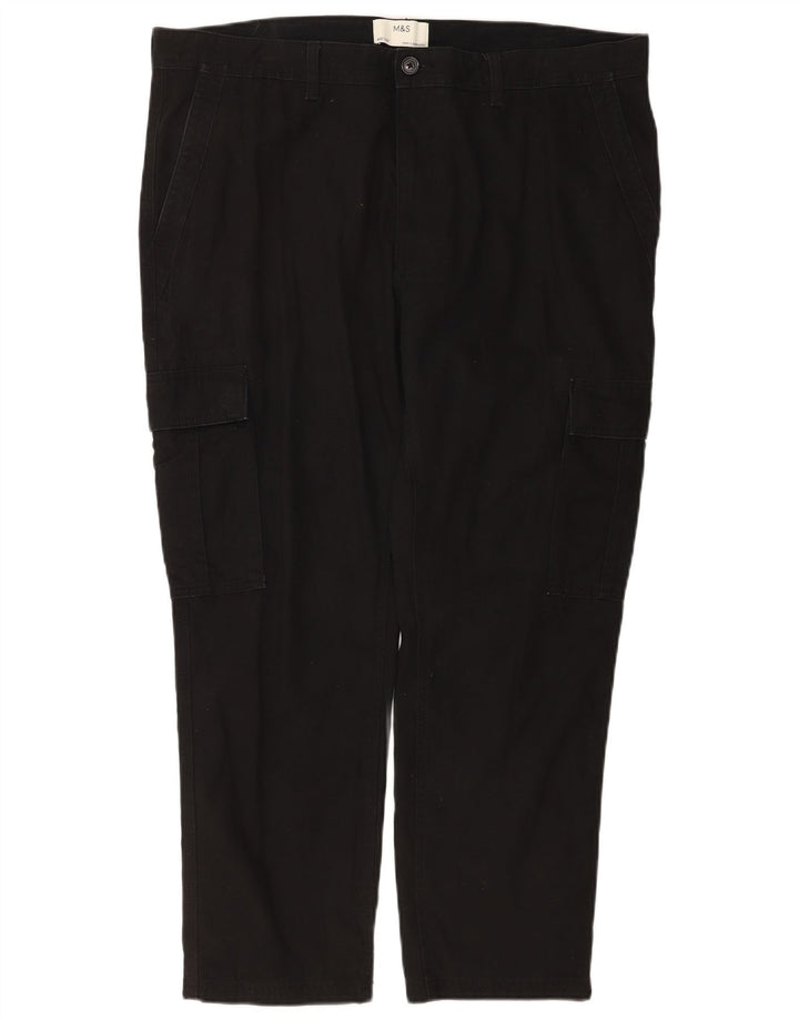 Pantaloni cargo slim da uomo Marks & Spencer W40 L29 cotone nero