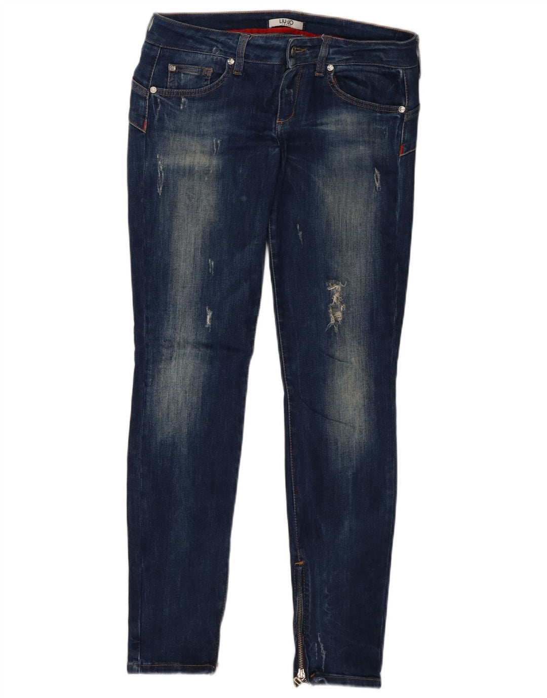 Jeans skinny effetto consumato da donna Liu Jo W29 L31 blu navy