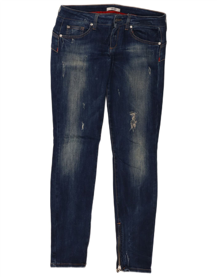 Jeans skinny effetto consumato da donna Liu Jo W29 L31 blu navy