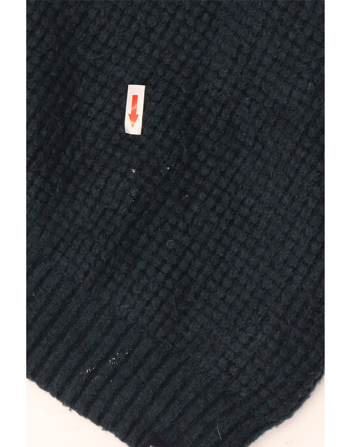 Maglione maglione con zip da uomo Fat Face XL verde acrilico