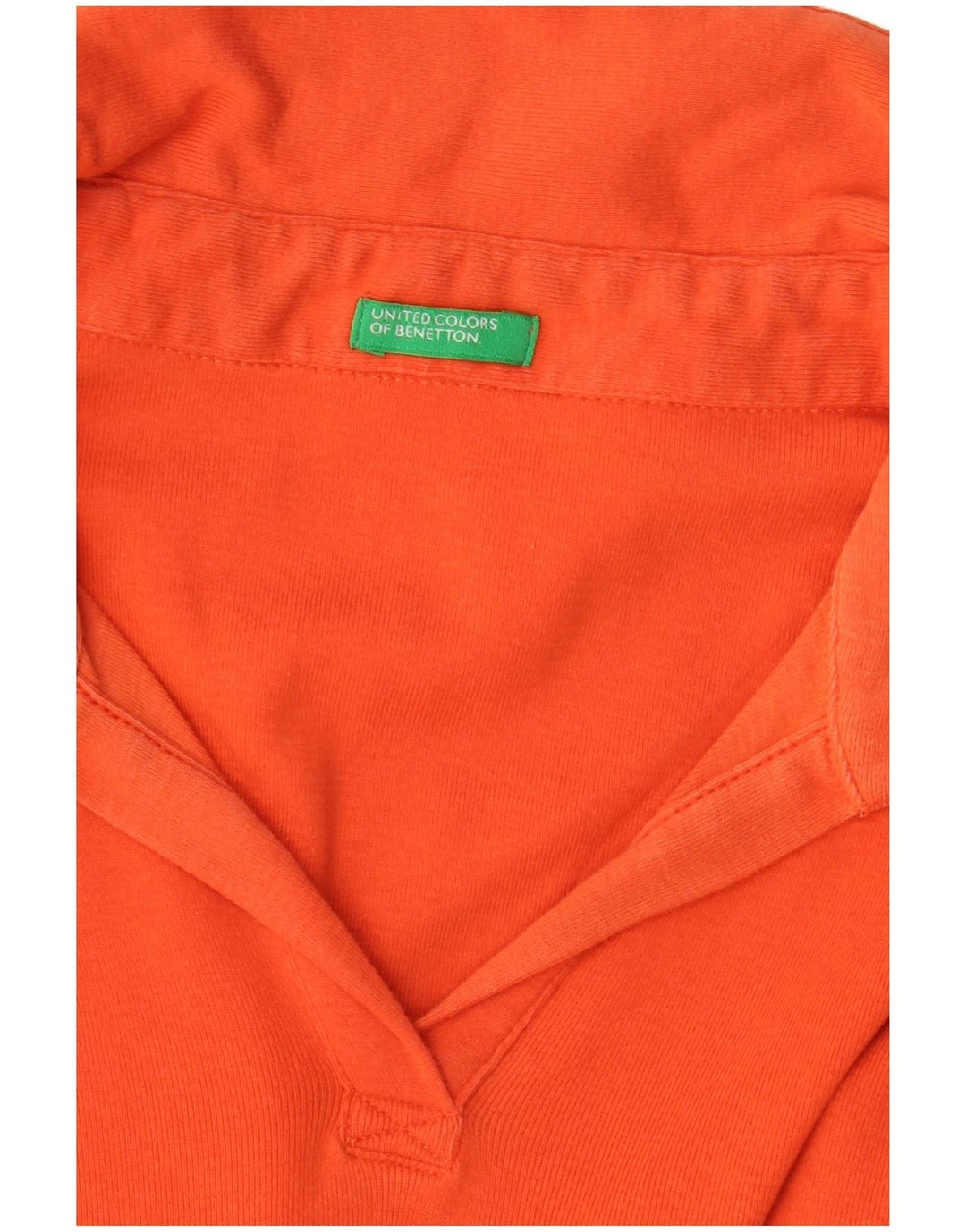 Polo a maniche lunghe da donna Benetton UK 12 arancione medio