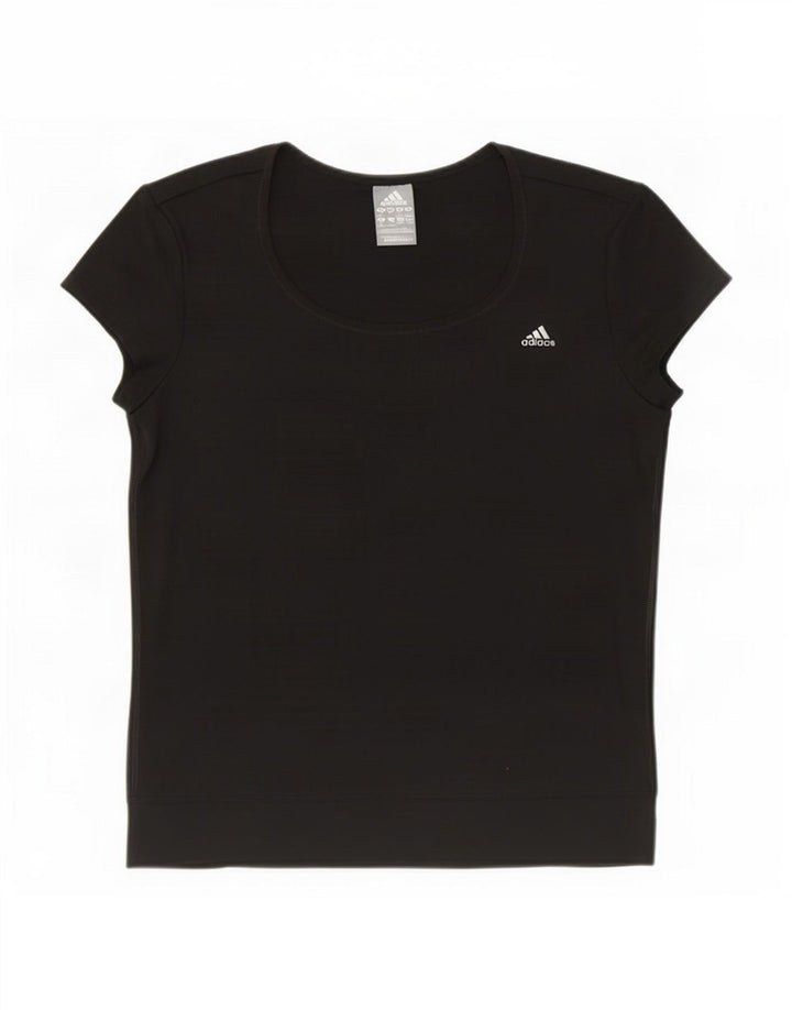 T-shirt Adidas Climalite da donna Top UK 12/14 poliestere nero medio
