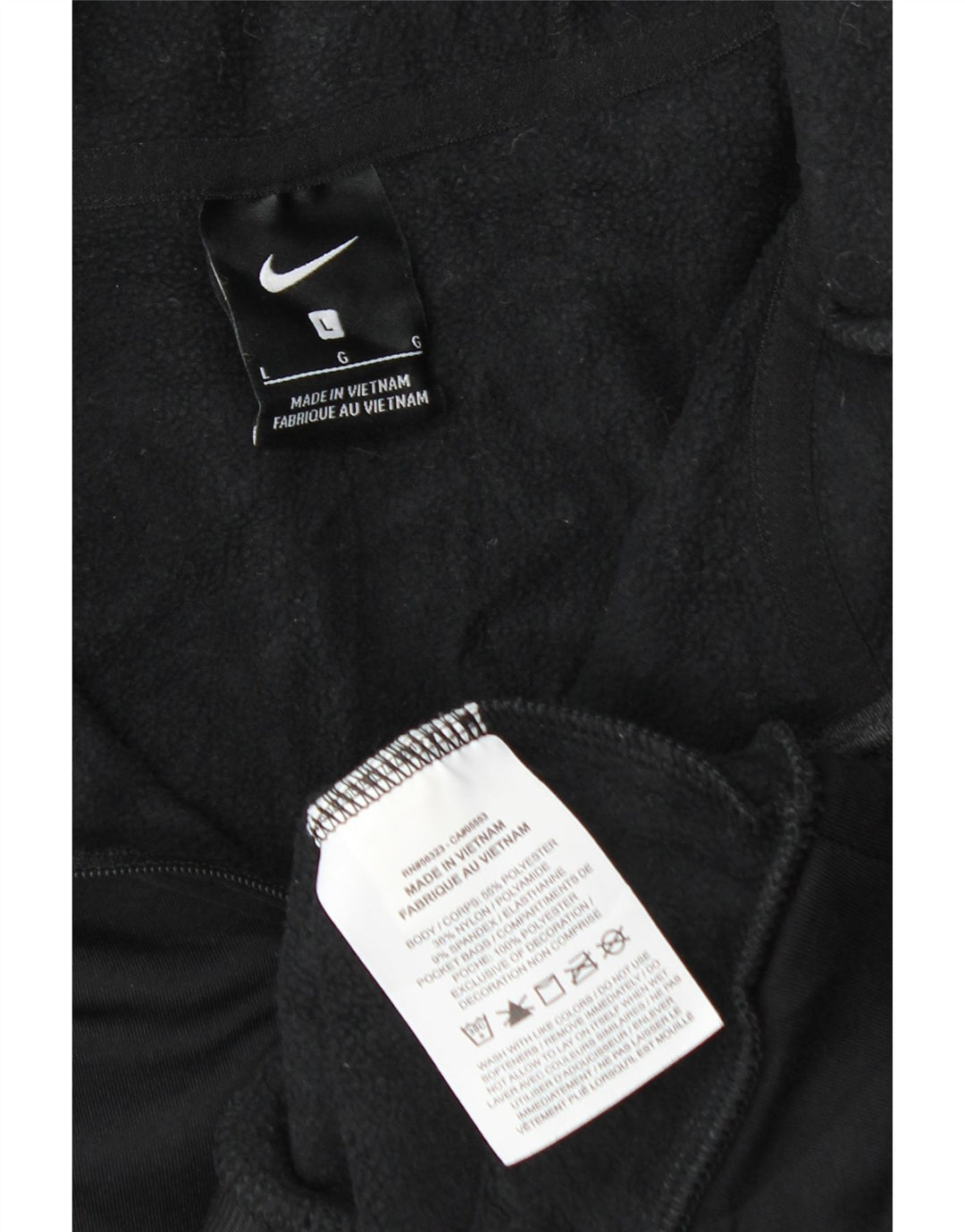 Felpa con cappuccio e zip oversize da donna Nike UK 16 grande poliestere nero