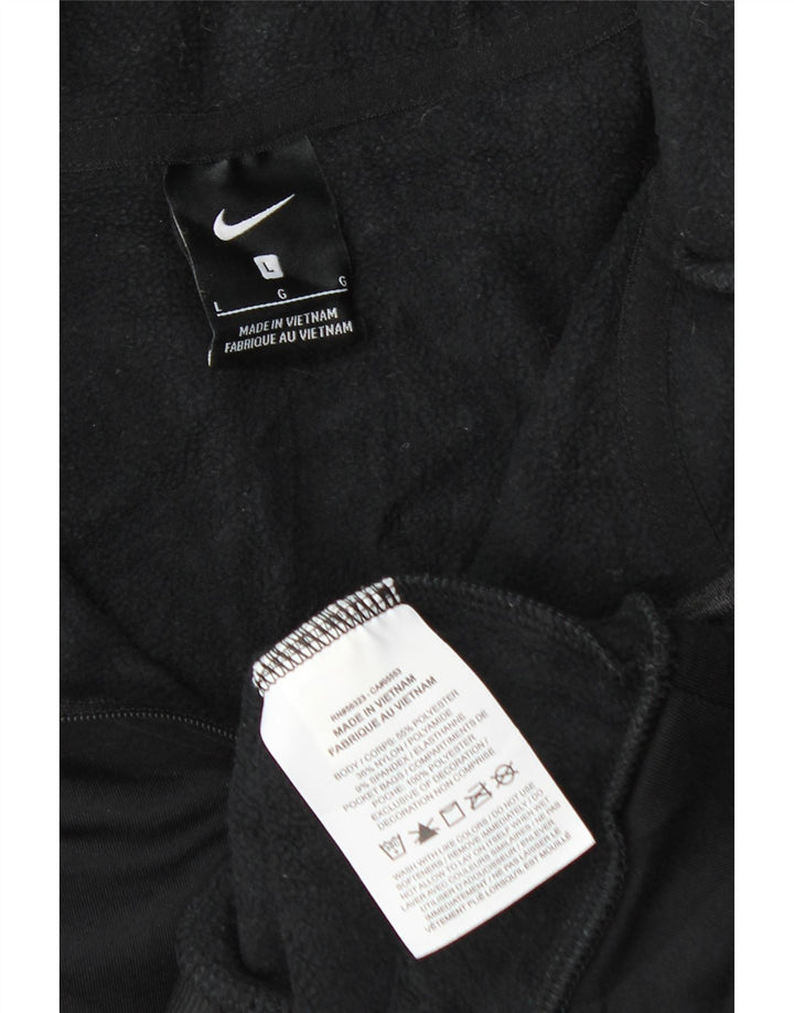 Felpa con cappuccio e zip oversize da donna Nike UK 16 grande poliestere nero