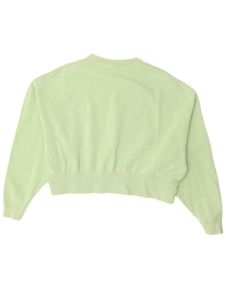 Felpa oversize da donna NIKE, maglione UK 10, piccolo cotone verde