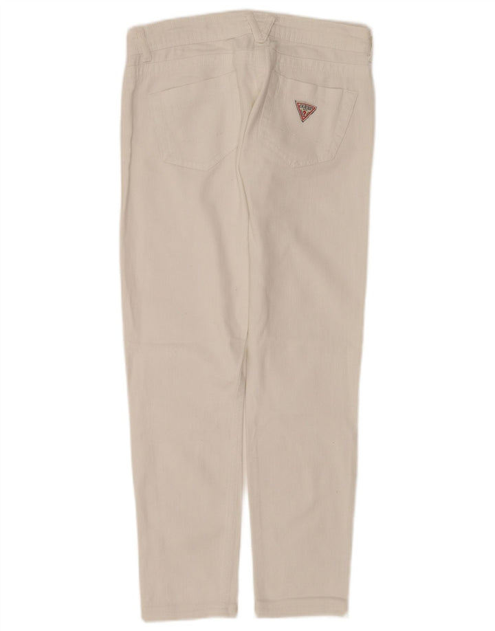 Jeans slim da donna Guess W28 L27 cotone bianco