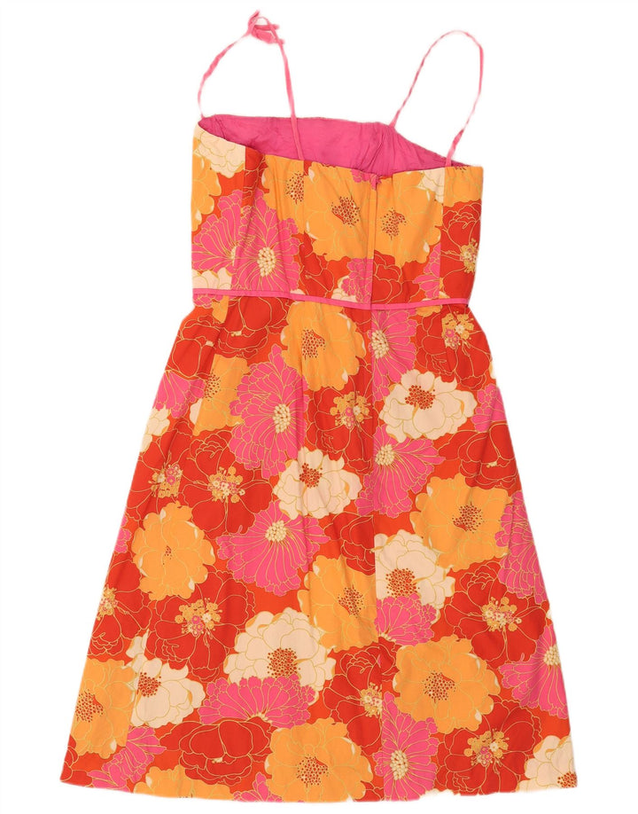 Abito a trapezio da donna Kathlin Argiro US 12 grande floreale multicolore