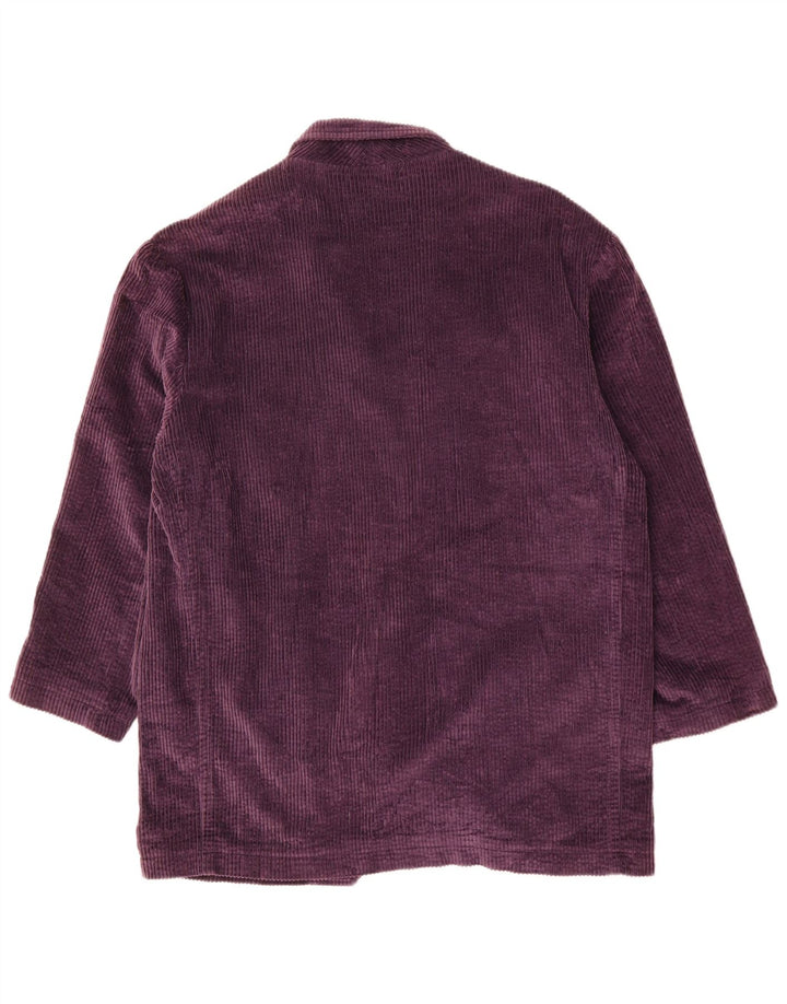 EDDIE BAUER Giacca blazer oversize a 3 bottoni da donna UK 10 piccola bordeaux