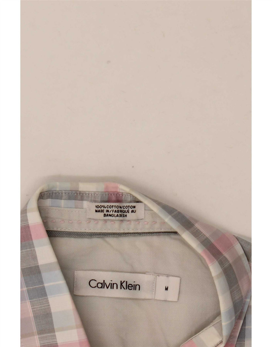 Camicia a maniche corte da uomo Calvin Klein in cotone a quadri multicolore medio