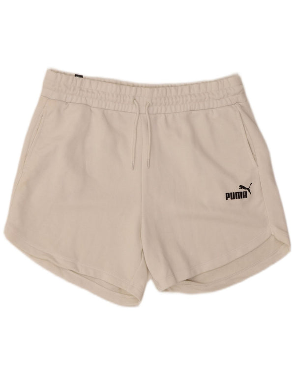 Pantaloncini sportivi PUMA da donna UK 14 grandi cotone bianco
