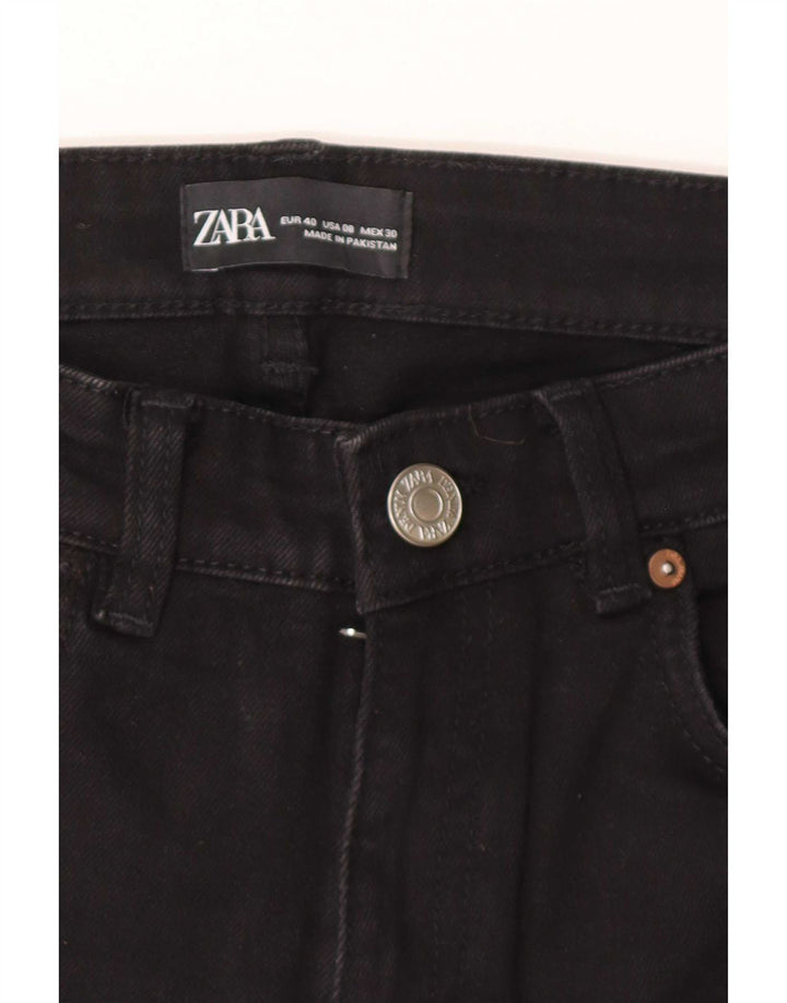 Jeans corti da donna Zara EU 40 medi W30 L25 neri