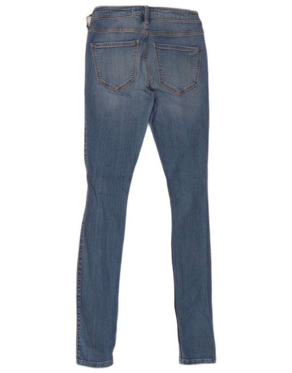 Jeans skinny effetto invecchiato con legging a vita media Hollister da donna W25 L30 Blu