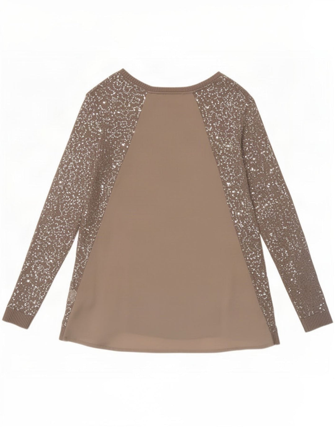 Camicetta vintage da donna Top UK 8 piccola in viscosa marrone
