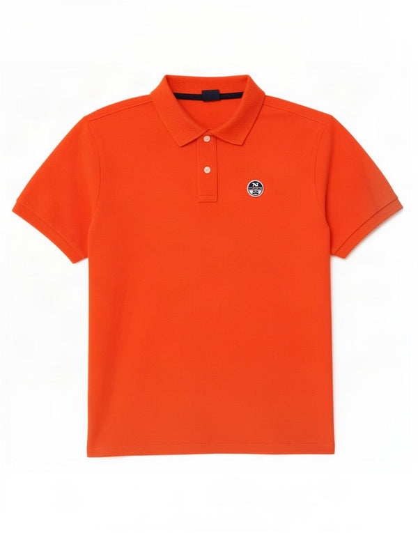 North Sails Mens Polo Shirt Small Orange Cotton