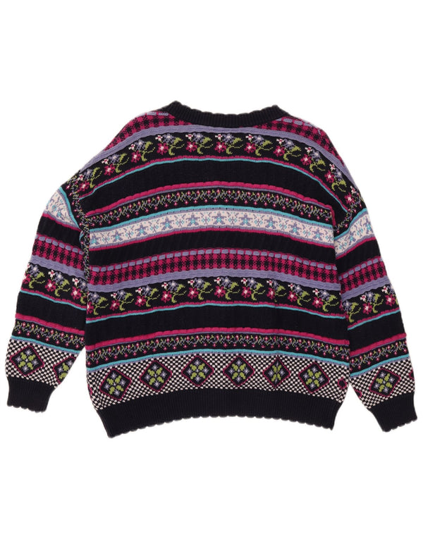 Maglione cardigan da donna Stefanel UK 12 Medio multicolore geometrico