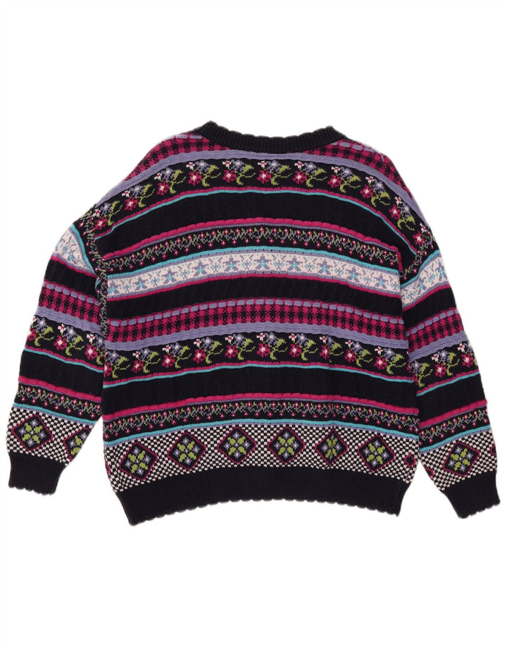 Maglione cardigan da donna Stefanel UK 12 Medio multicolore geometrico