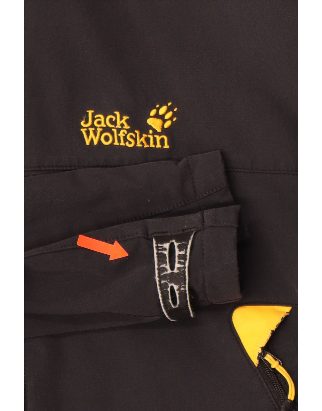 JACK WOLFSKIN Giacca a vento con cappuccio da uomo UK 44/46 XL Nero Poliammide