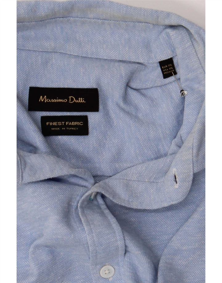 Camicia da uomo Massimo Dutti 2XL in cotone blu