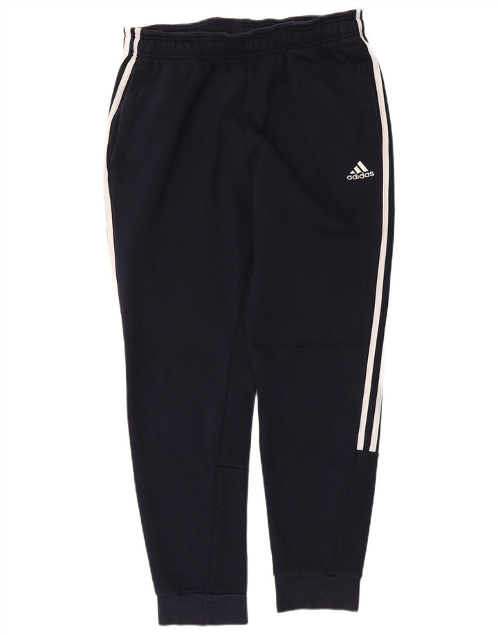 ADIDAS Mens Tracksuit Trousers Joggers Medium  Navy Blue Cotton Vintage Adidas and Second-Hand Adidas from Messina Hembry 