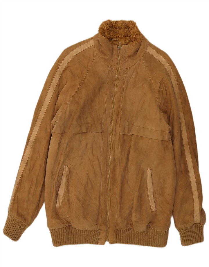Giacca in shearling da uomo VINTAGE UK 38 Marrone medio
