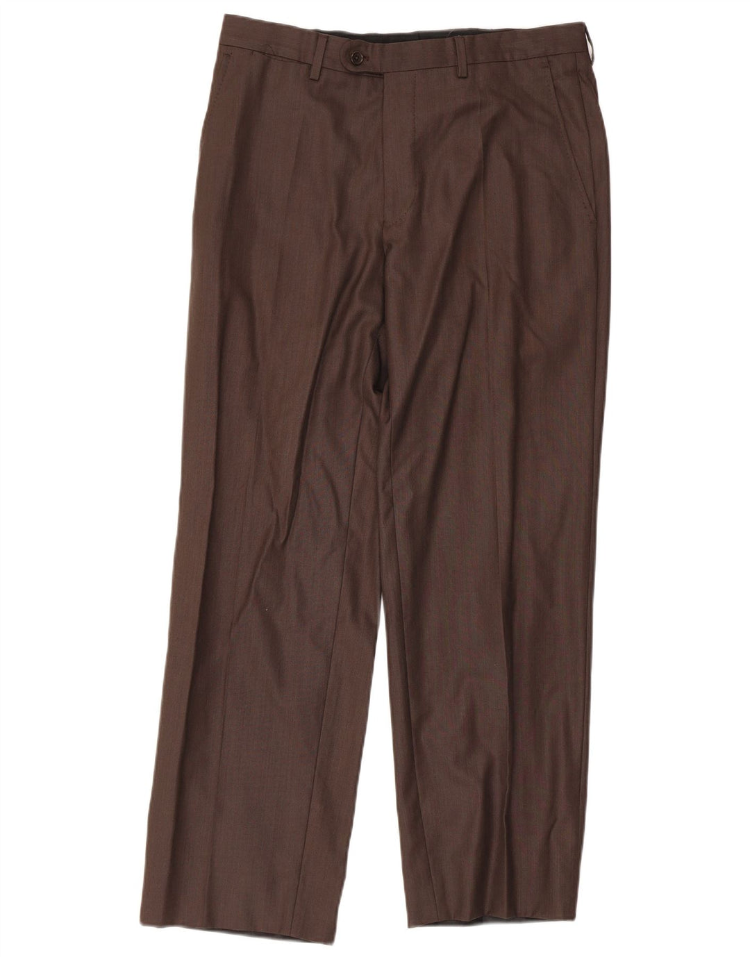 Pantaloni da abito dritti da uomo Massimo Dutti EU 42 Large W32 L28 Marrone