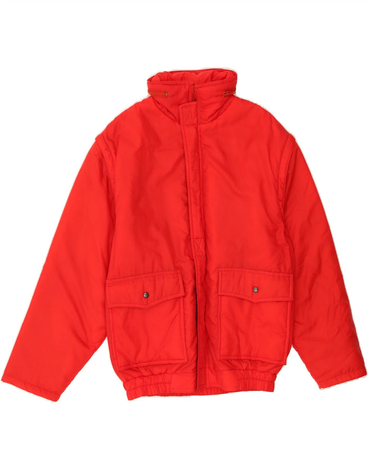 VINTAGE Mens Windbreaker Jacket UK 44/46 XL Red Polyamide Vintage Vintage and Second-Hand Vintage from Messina Hembry 