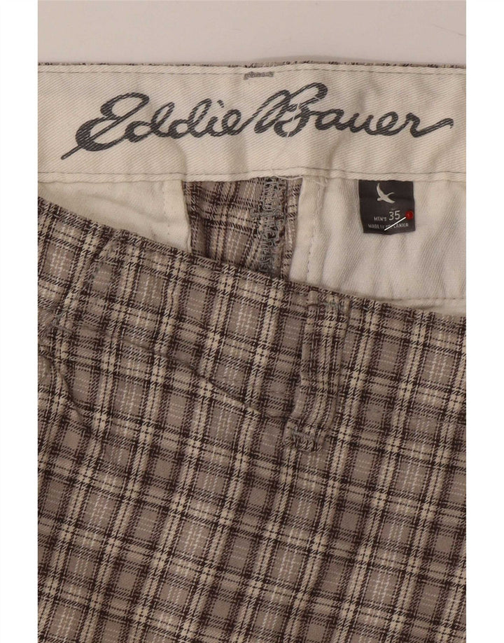 Eddie Bauer Pantaloncini cargo da uomo grandi W35 scozzese grigio