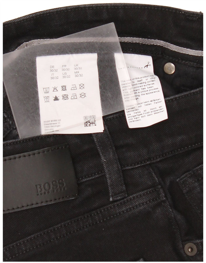 Jeans slim da uomo Hugo Boss W30 L32 cotone nero