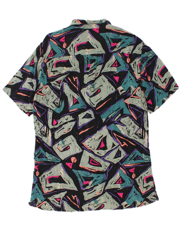 PIAZZA ITALIA Camicia da mare da uomo grande geometrica multicolore