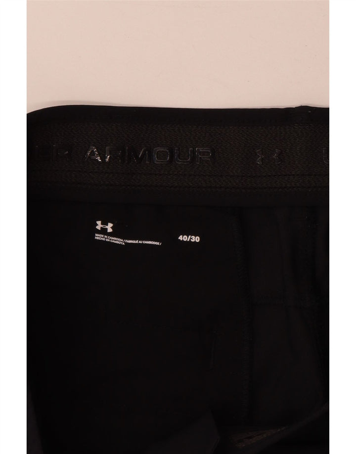 Pantaloni chino dritti da uomo Under Armour W40 L30 poliestere nero