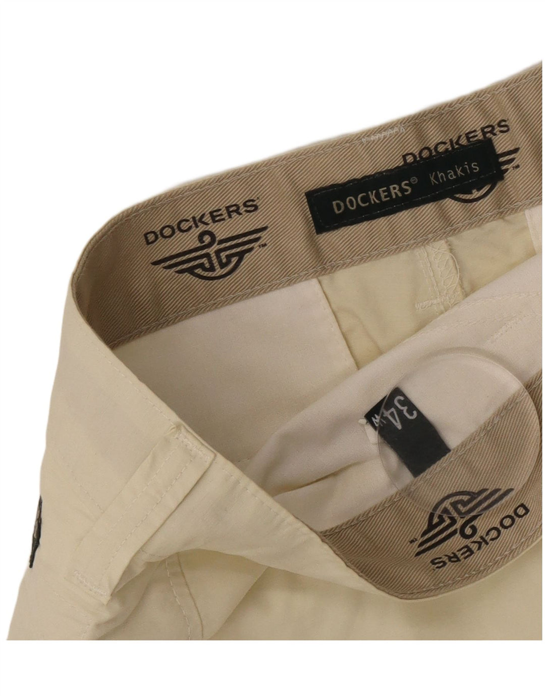 Pantaloncini cargo da uomo color kaki Dockers W34 grandi in cotone beige