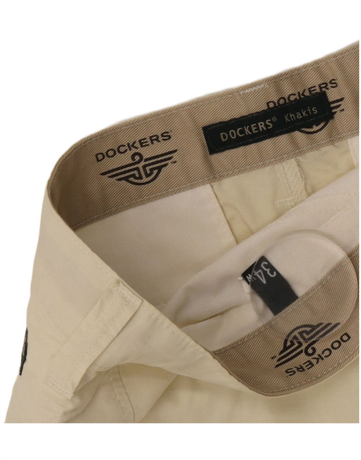 Pantaloncini cargo da uomo color kaki Dockers W34 grandi in cotone beige
